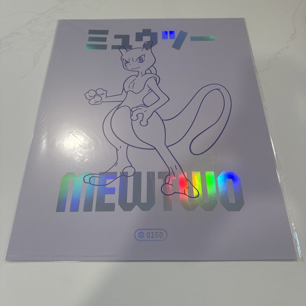 Pokemon x Target Mewtwo Poster Limited Edition 30th Anniversary NEW In Hand!
